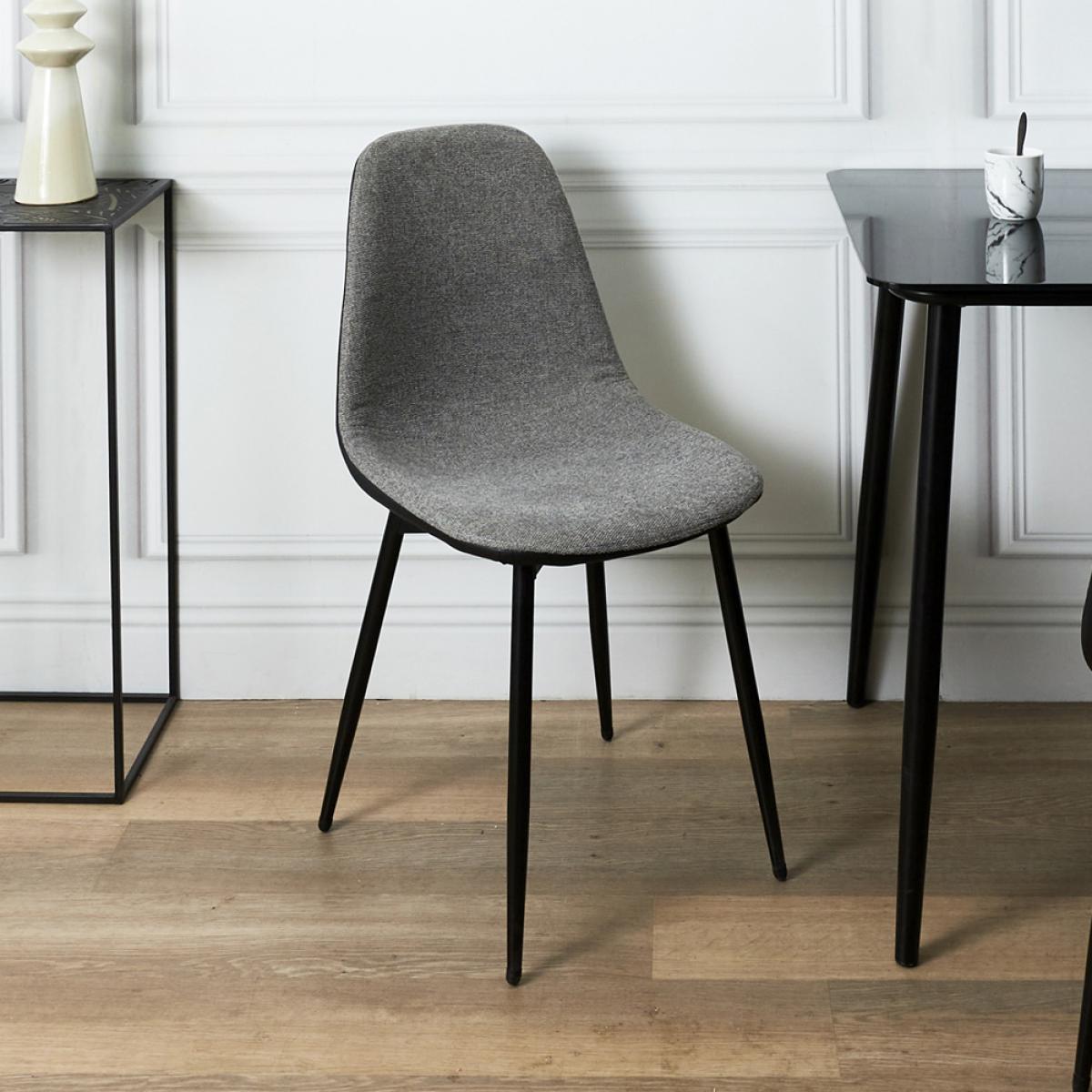 Set 4 sillas memphis gris y negro