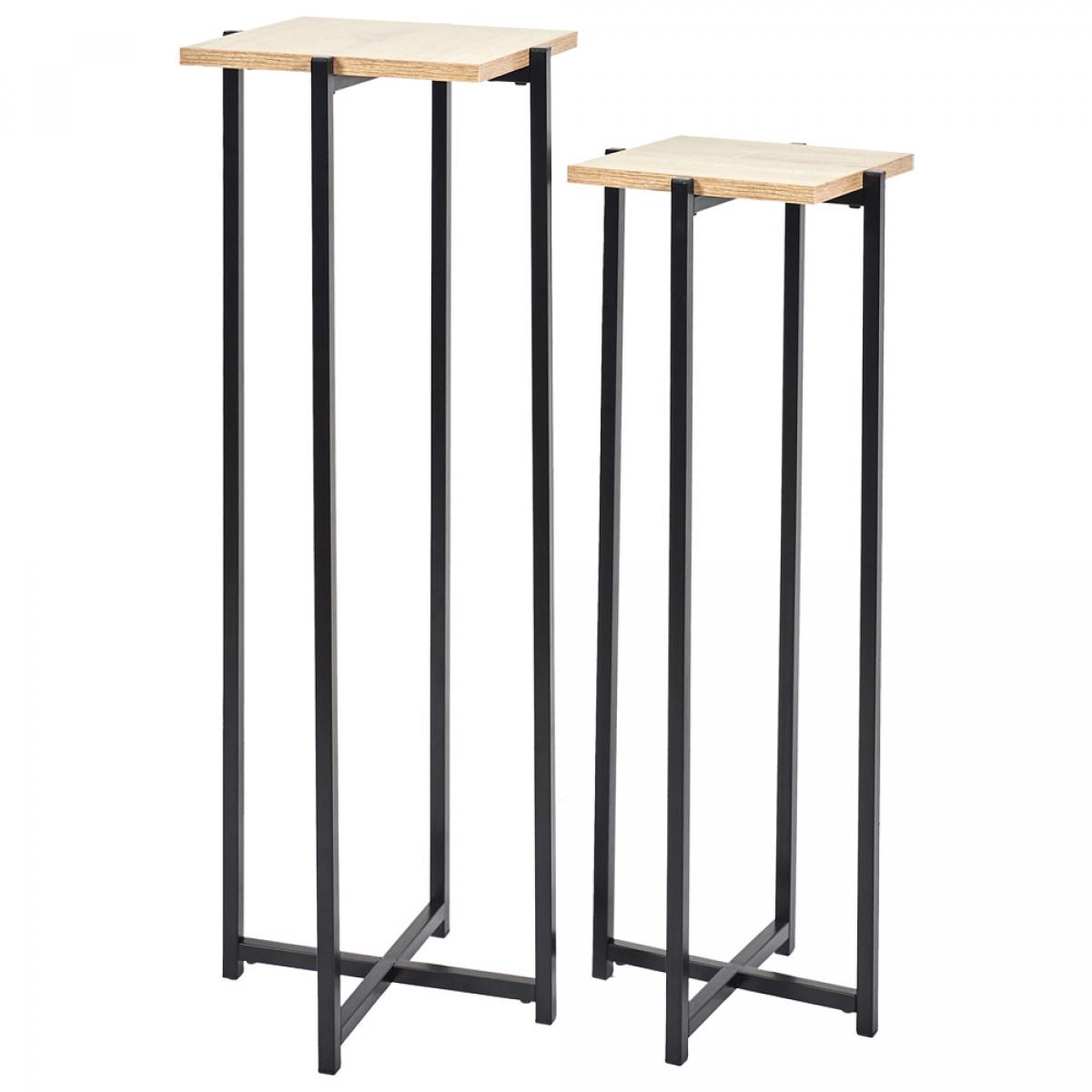 Set 2 pedestales loka negro