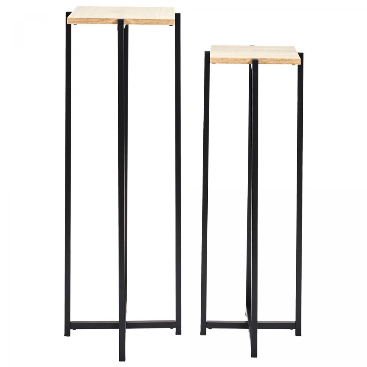 Set 2 pedestales loka negro