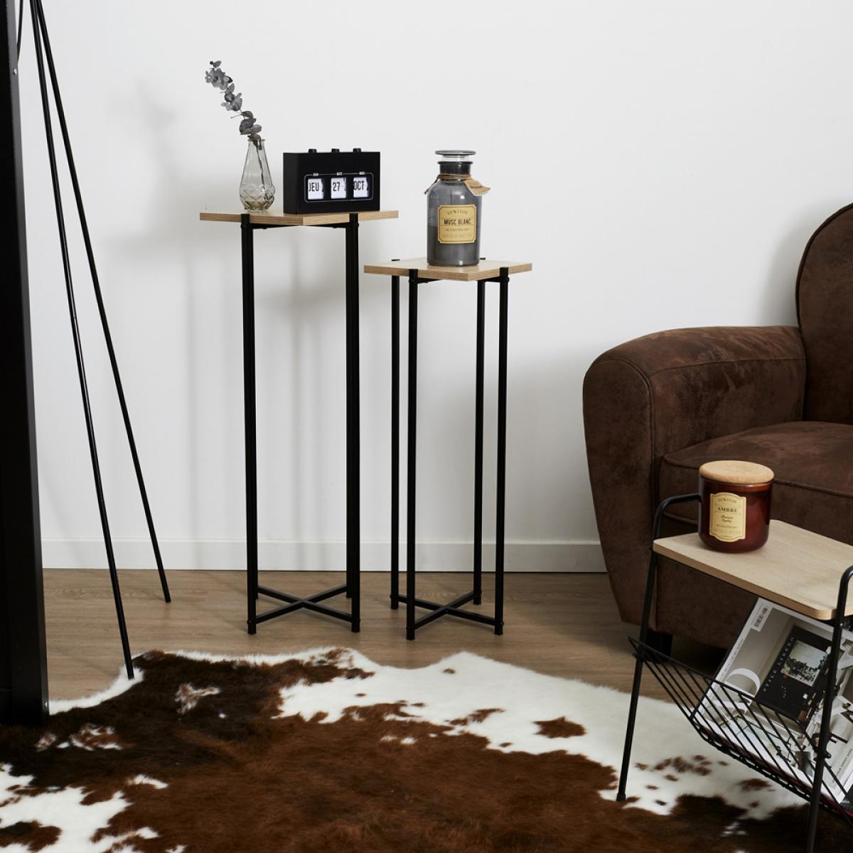 Set 2 pedestales loka negro