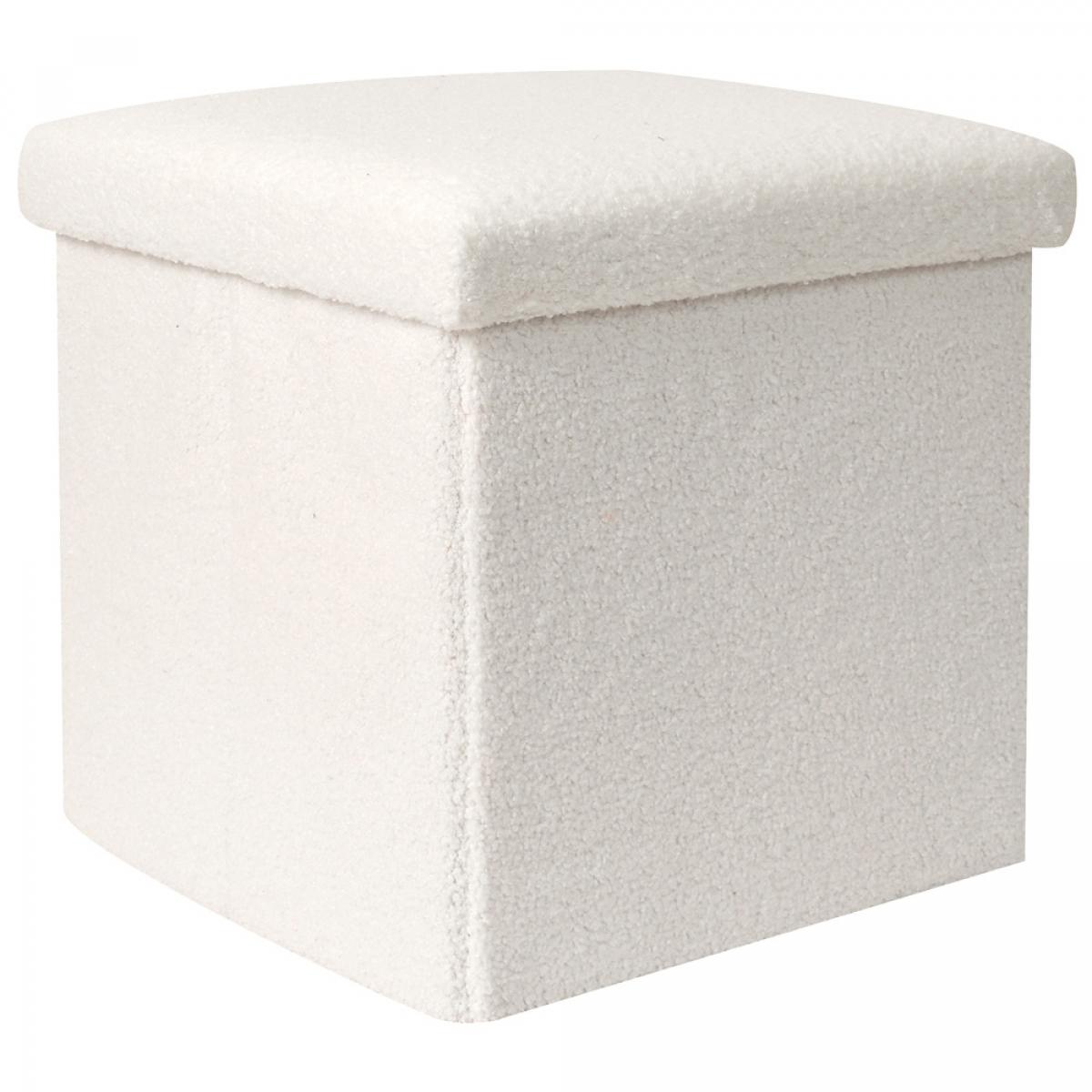 Caja puf plegable blanco
