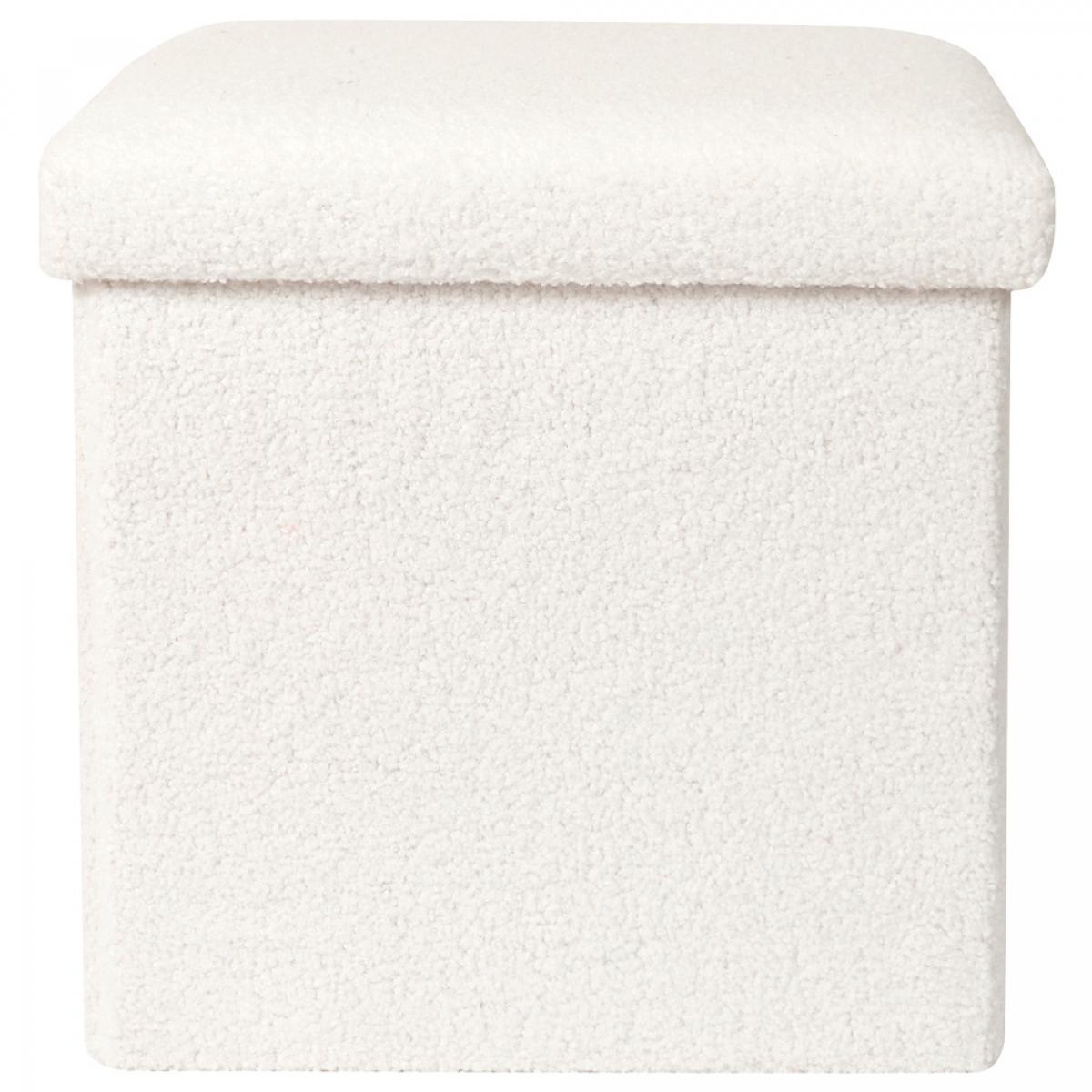 Caja puf plegable blanco