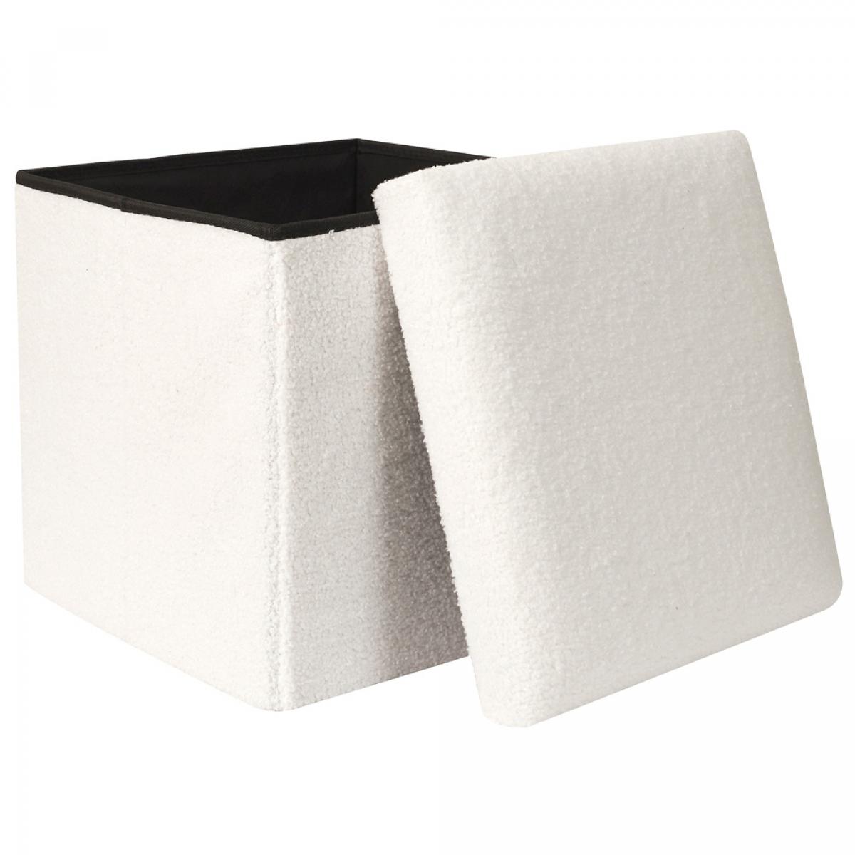 Caja puf plegable blanco