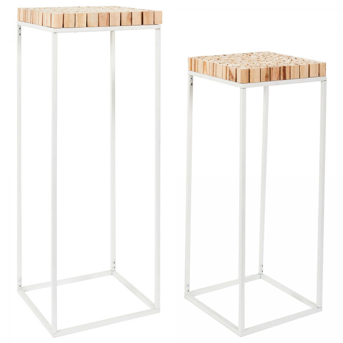 Set 2 pedestales troncos