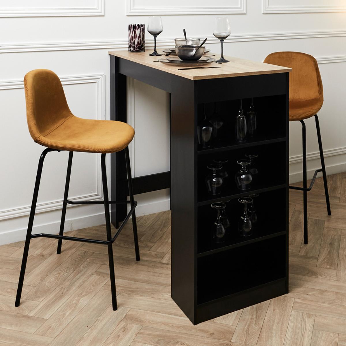 Set 2 taburetes bar mostaza giulia