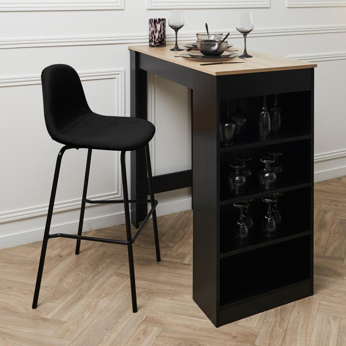 Set 2 taburetes bar negro giulia