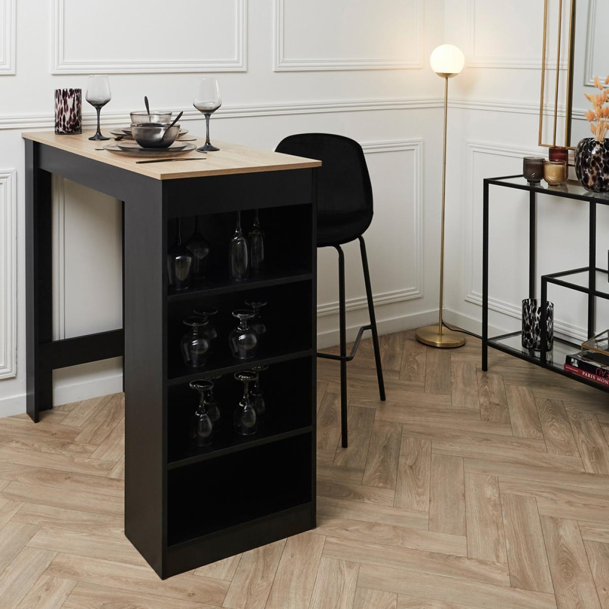 Set 2 taburetes bar negro giulia