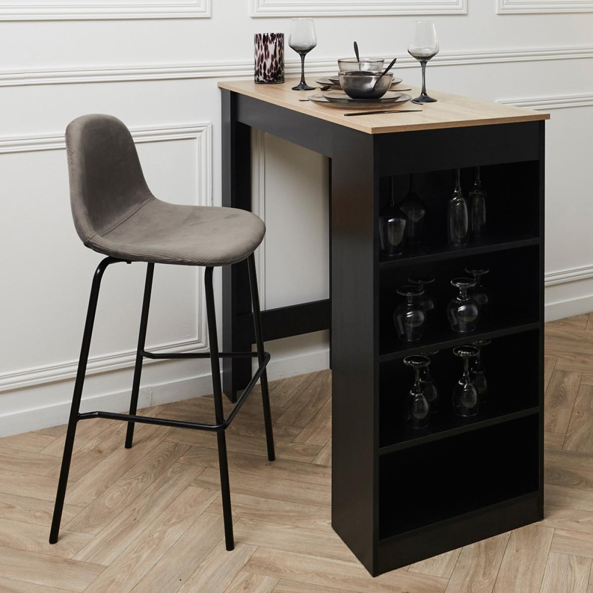 Set 2 taburetes bar gris giulia