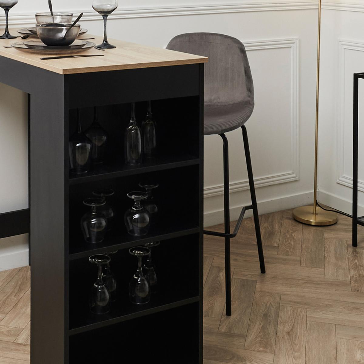 Set 2 taburetes bar gris giulia