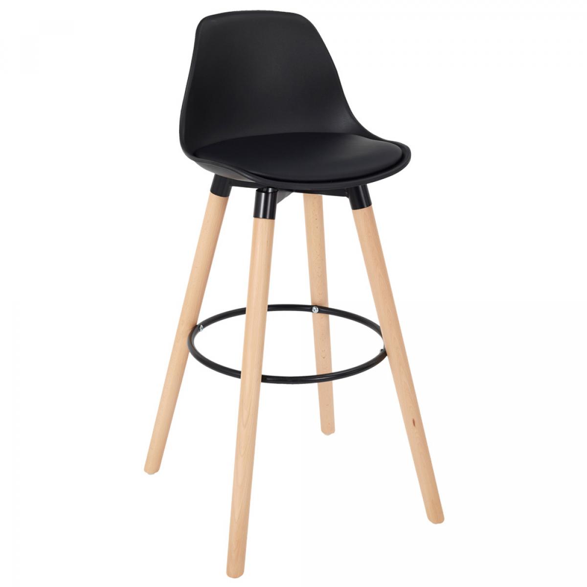 Set 2 taburetes bar negro walt