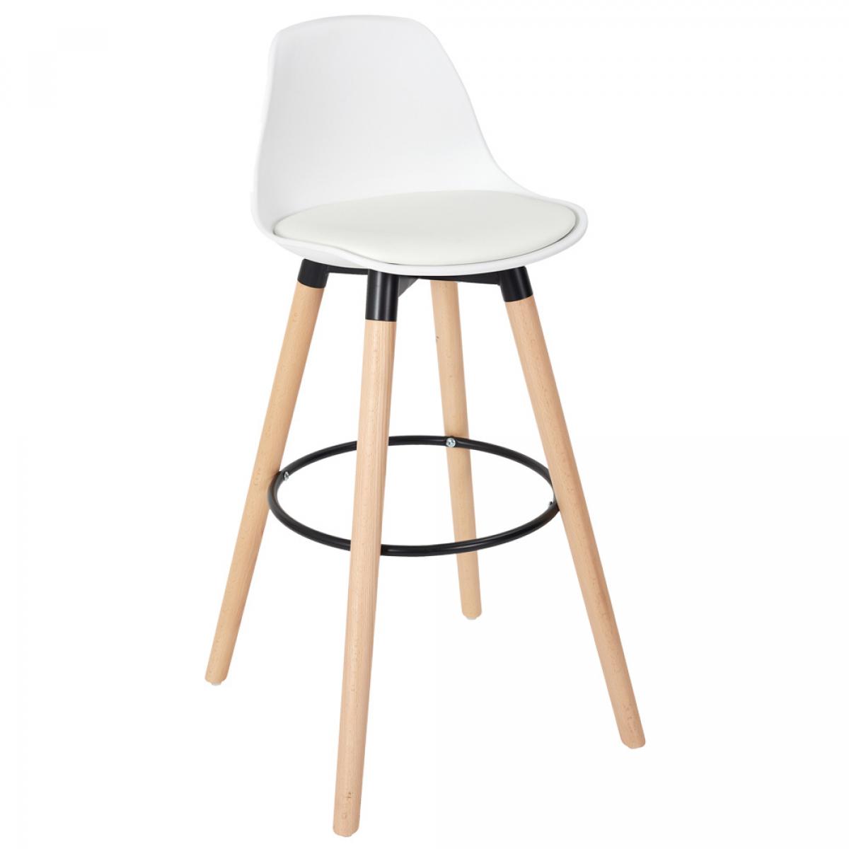 Set 2 taburetes bar blanco walt