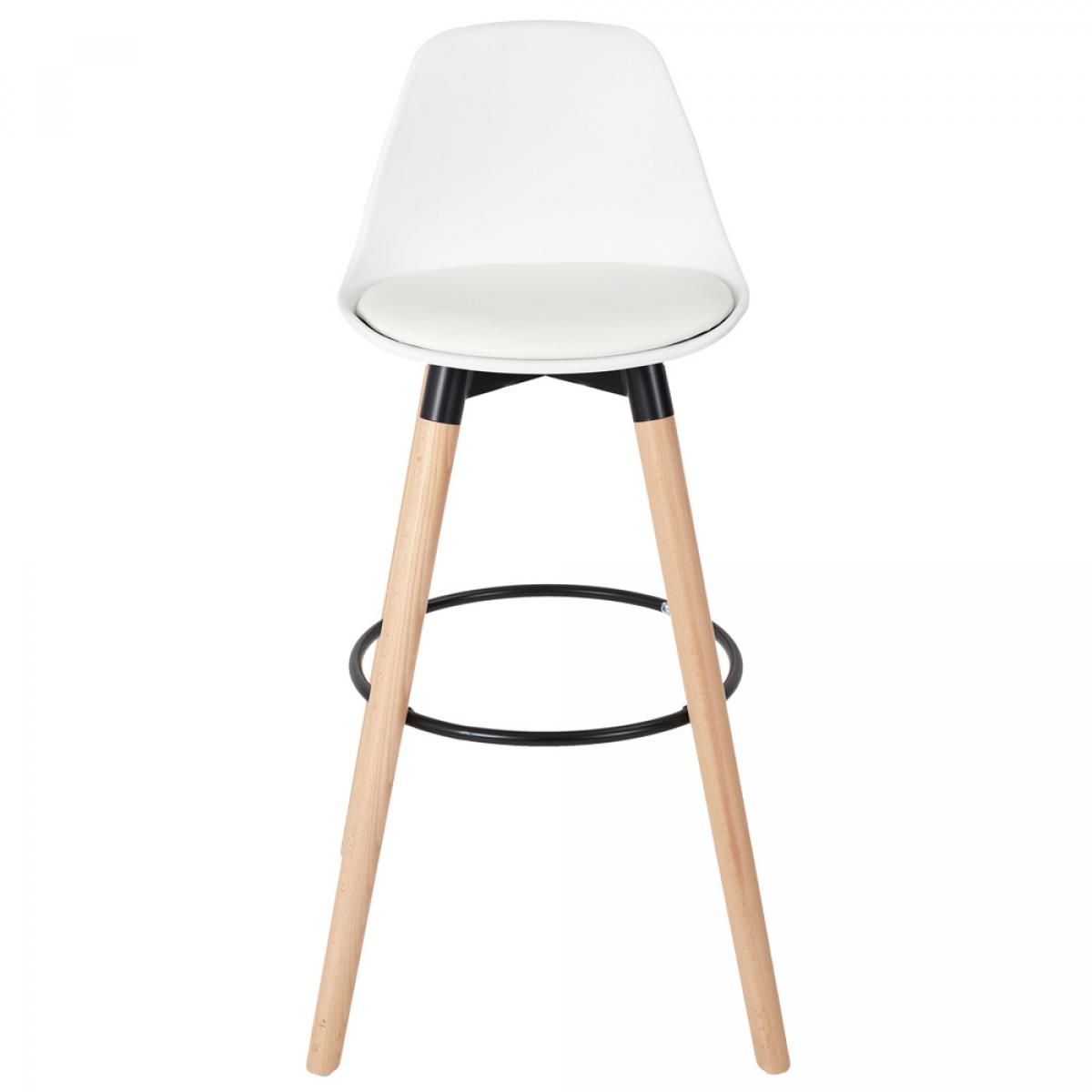 Set 2 taburetes bar blanco walt