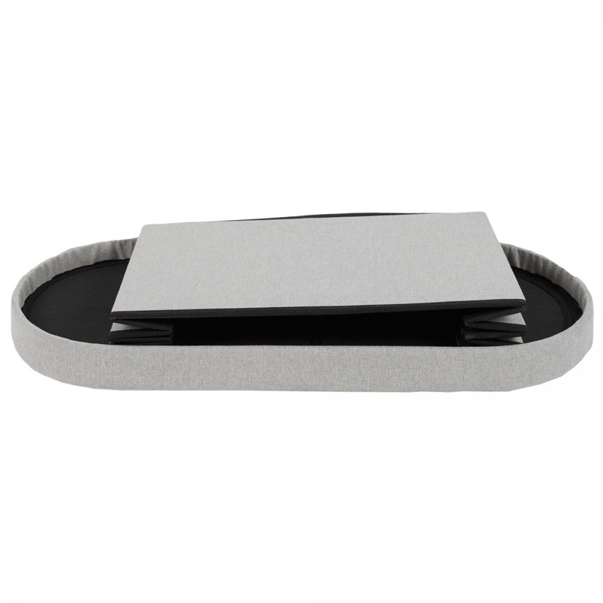 Banco puf plegable gris oval