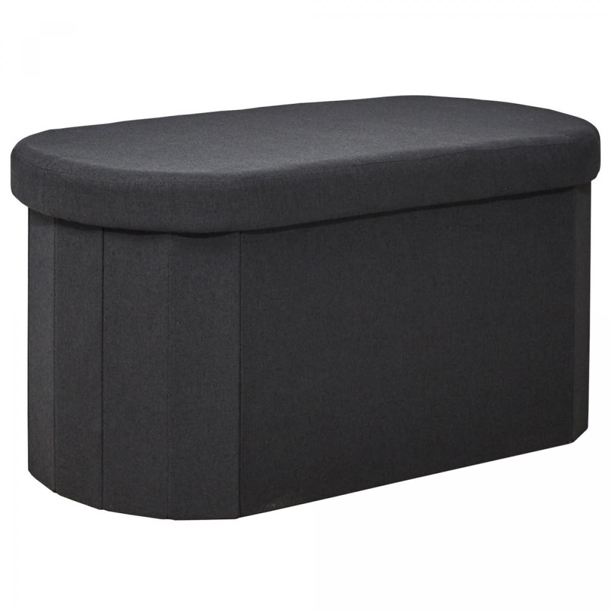 Banco puf plegable negro oval