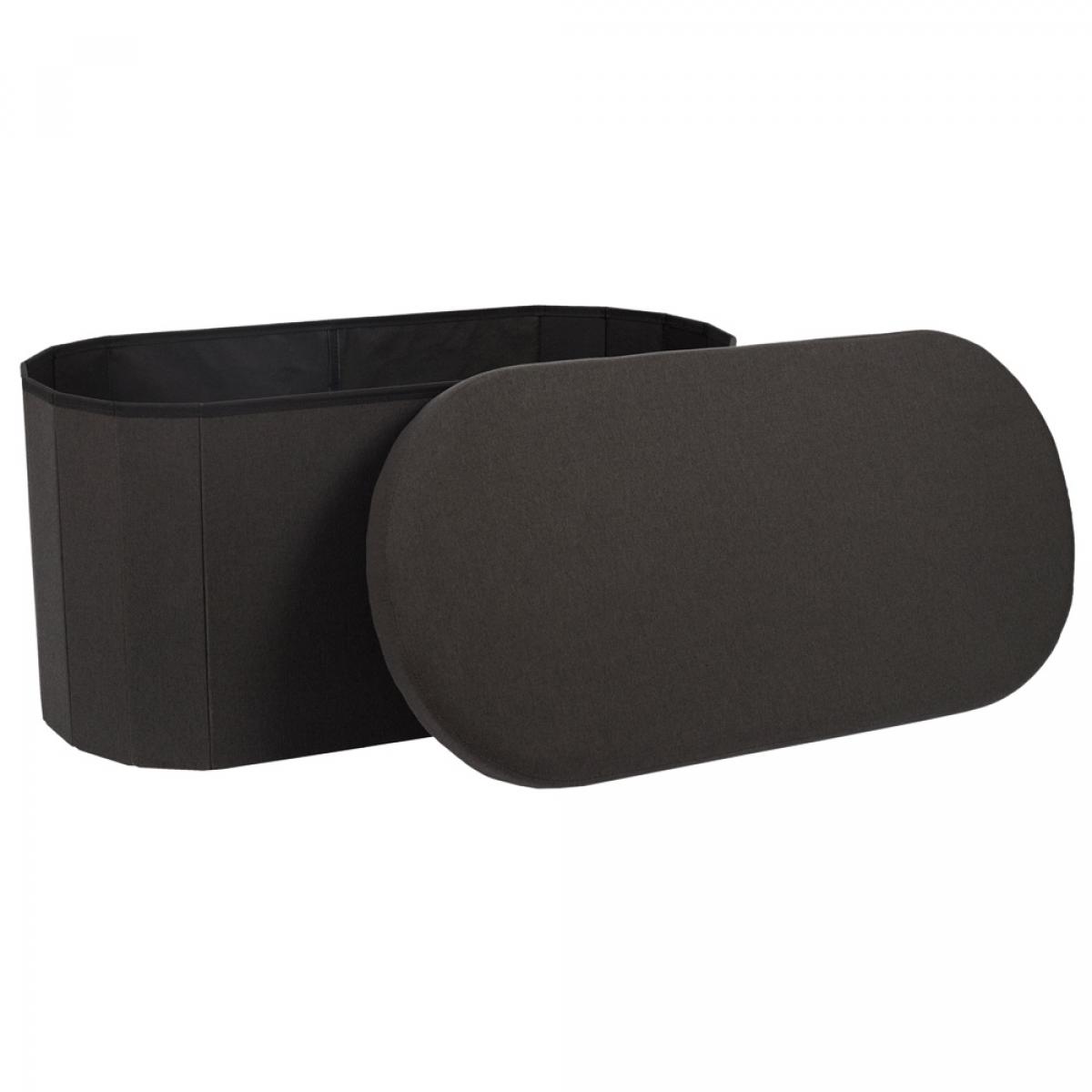 Banco puf plegable negro oval