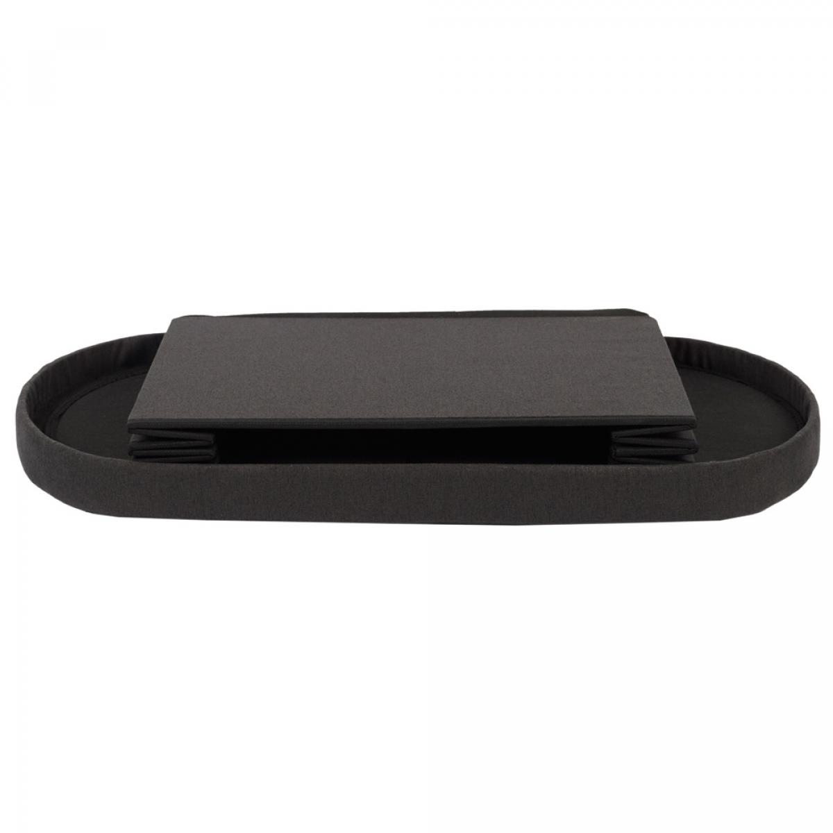 Banco puf plegable negro oval