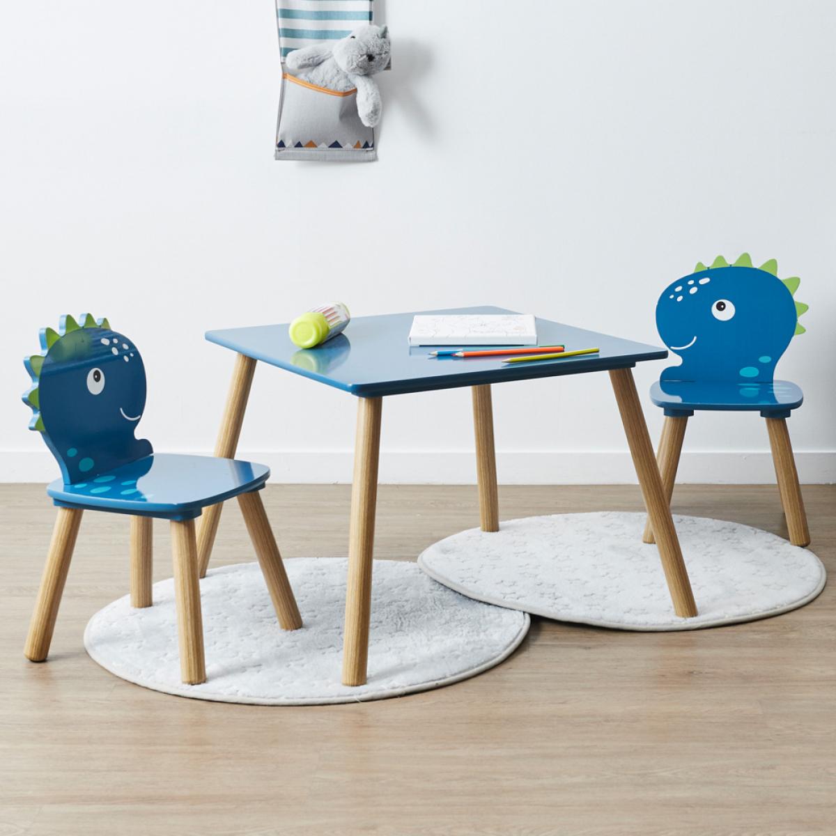 Mesa c2 set 2 sillass infantil dinos