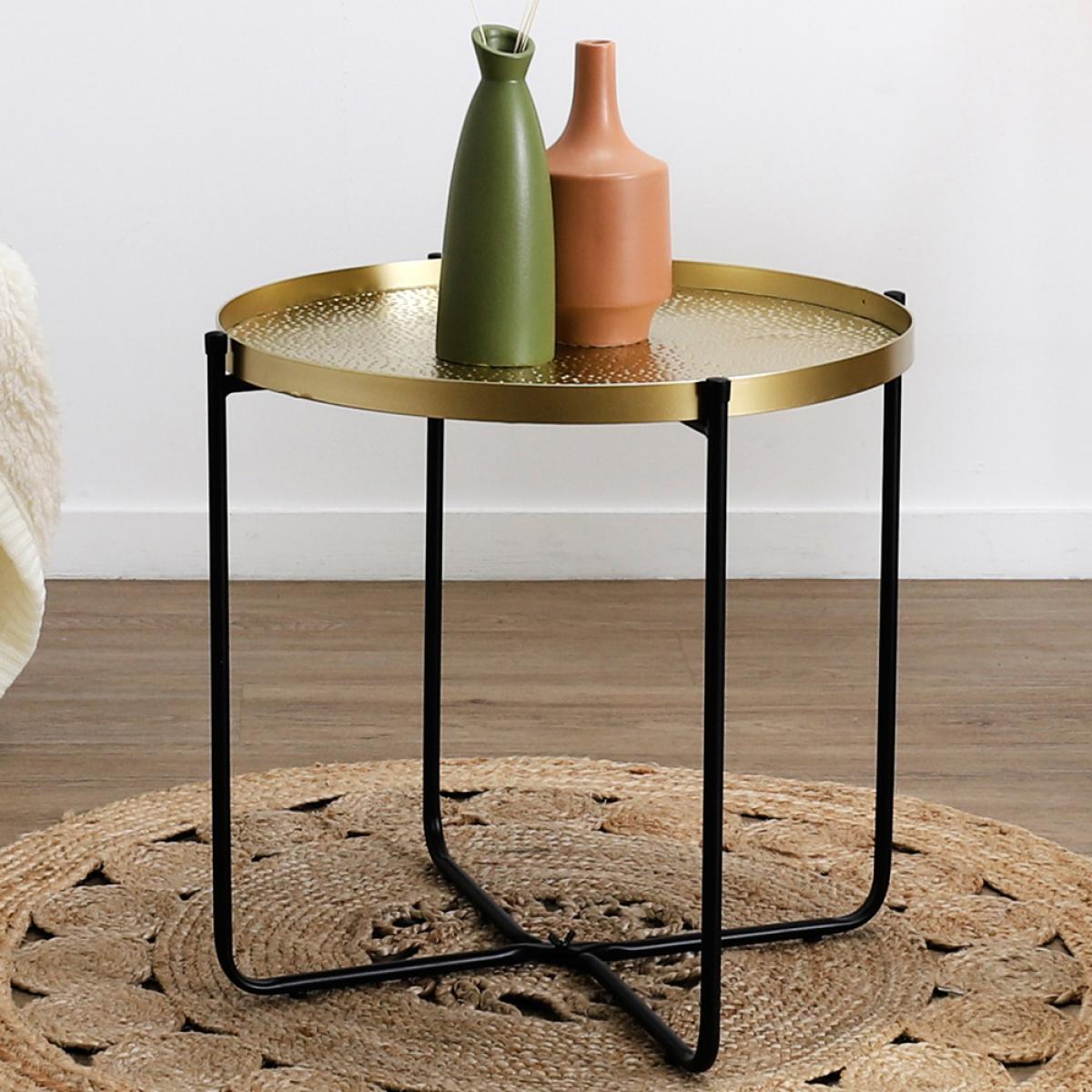 Mesa auxiliar de metal d.50 cm