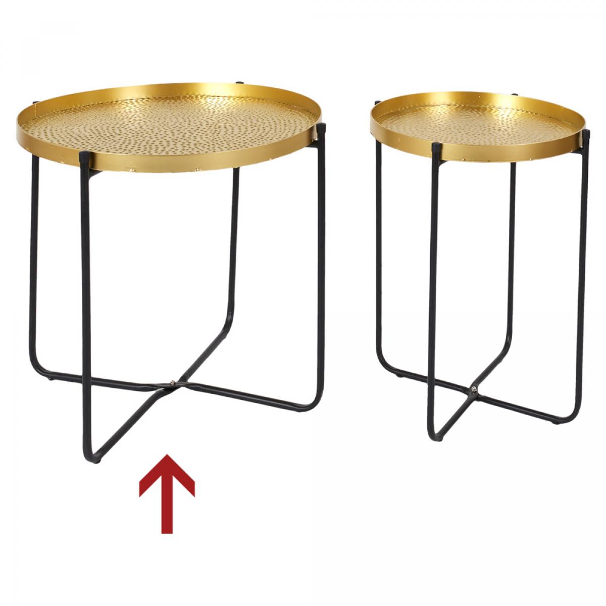 Mesa auxiliar de metal d.50 cm