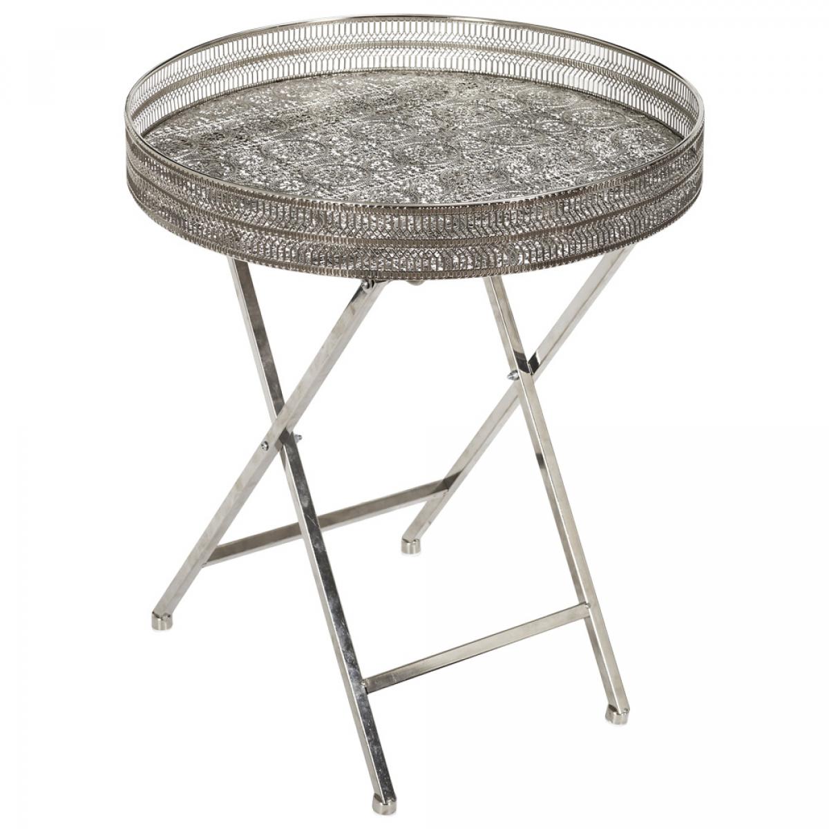 Mesa metal plegable d.48 cm