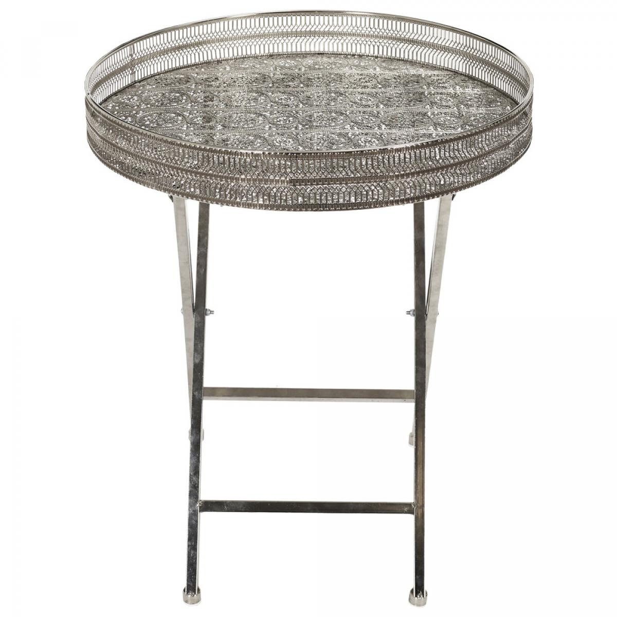 Mesa metal plegable d.48 cm