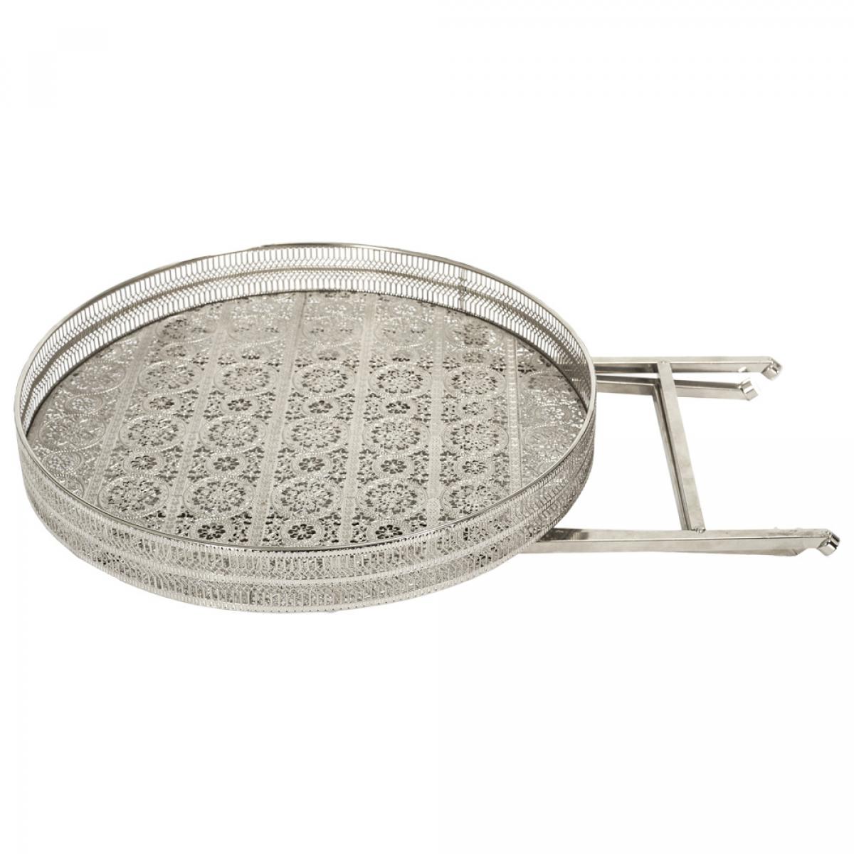 Mesa metal plegable d.48 cm