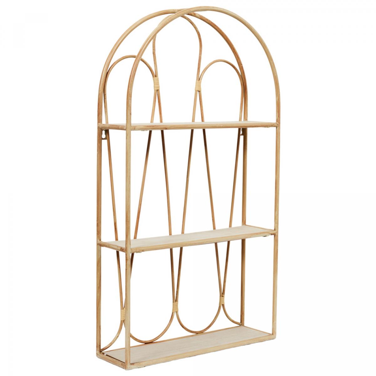 Estante 2 baldas java metal y madera