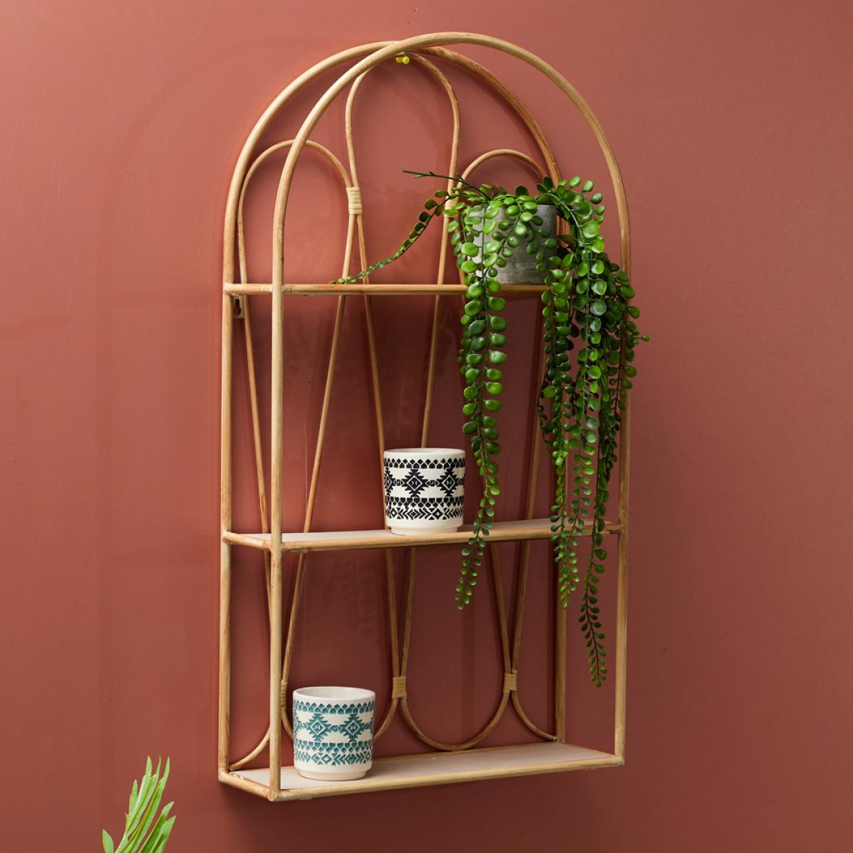 Estante 2 baldas java metal y madera