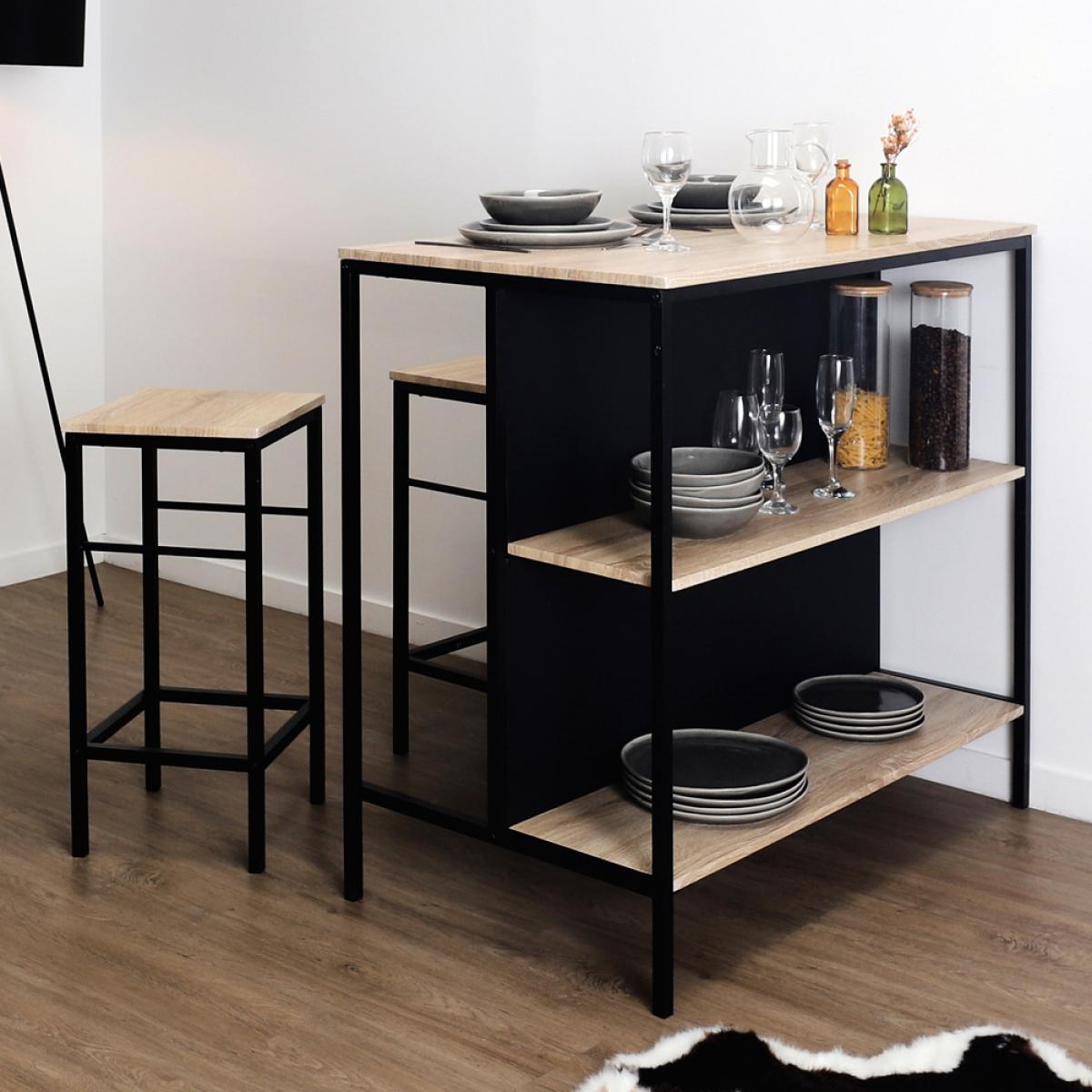 Mesa isla c2  taburetes loka