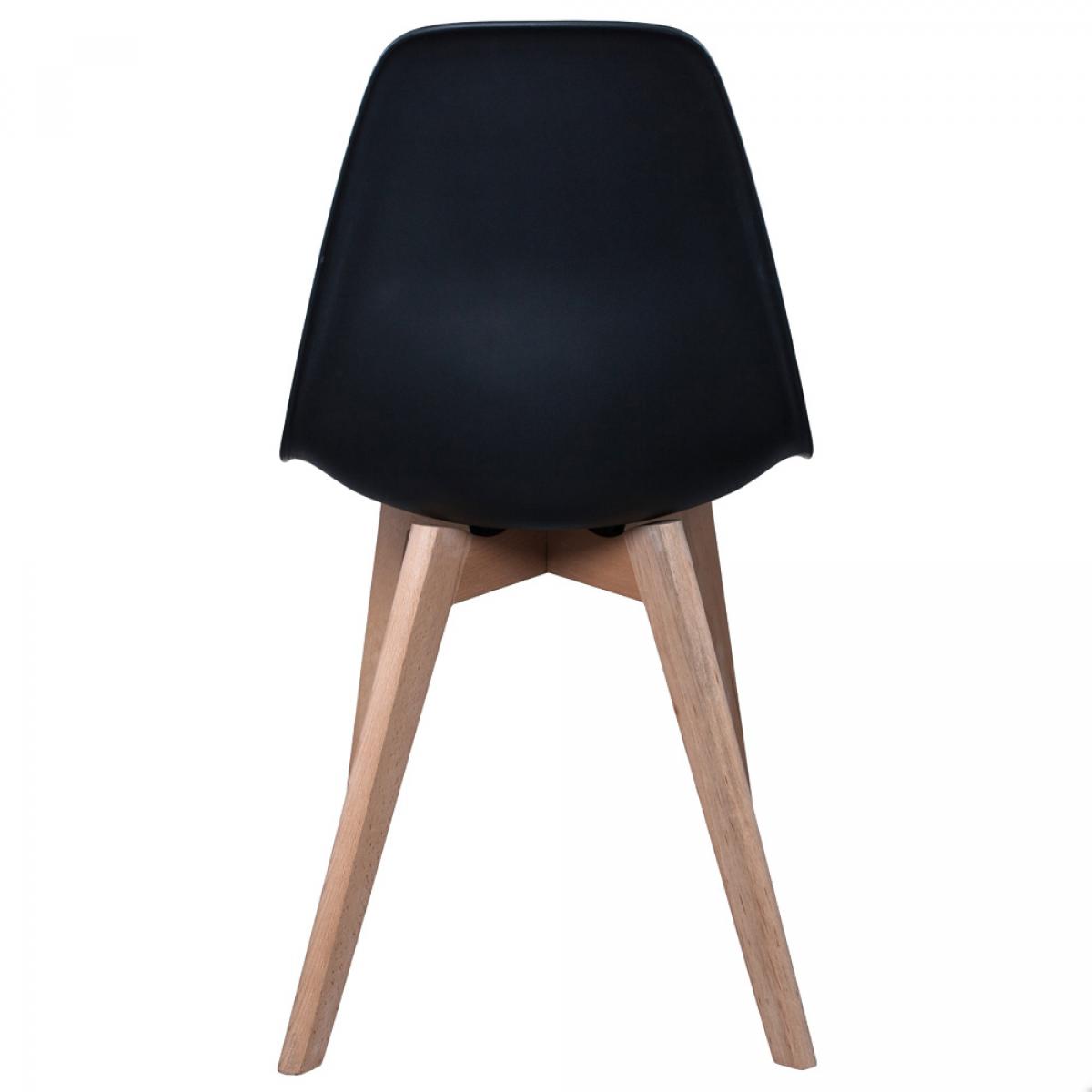 Set 4 sillas escandinava negra