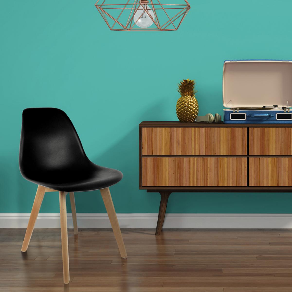 Set 4 sillas escandinava negra