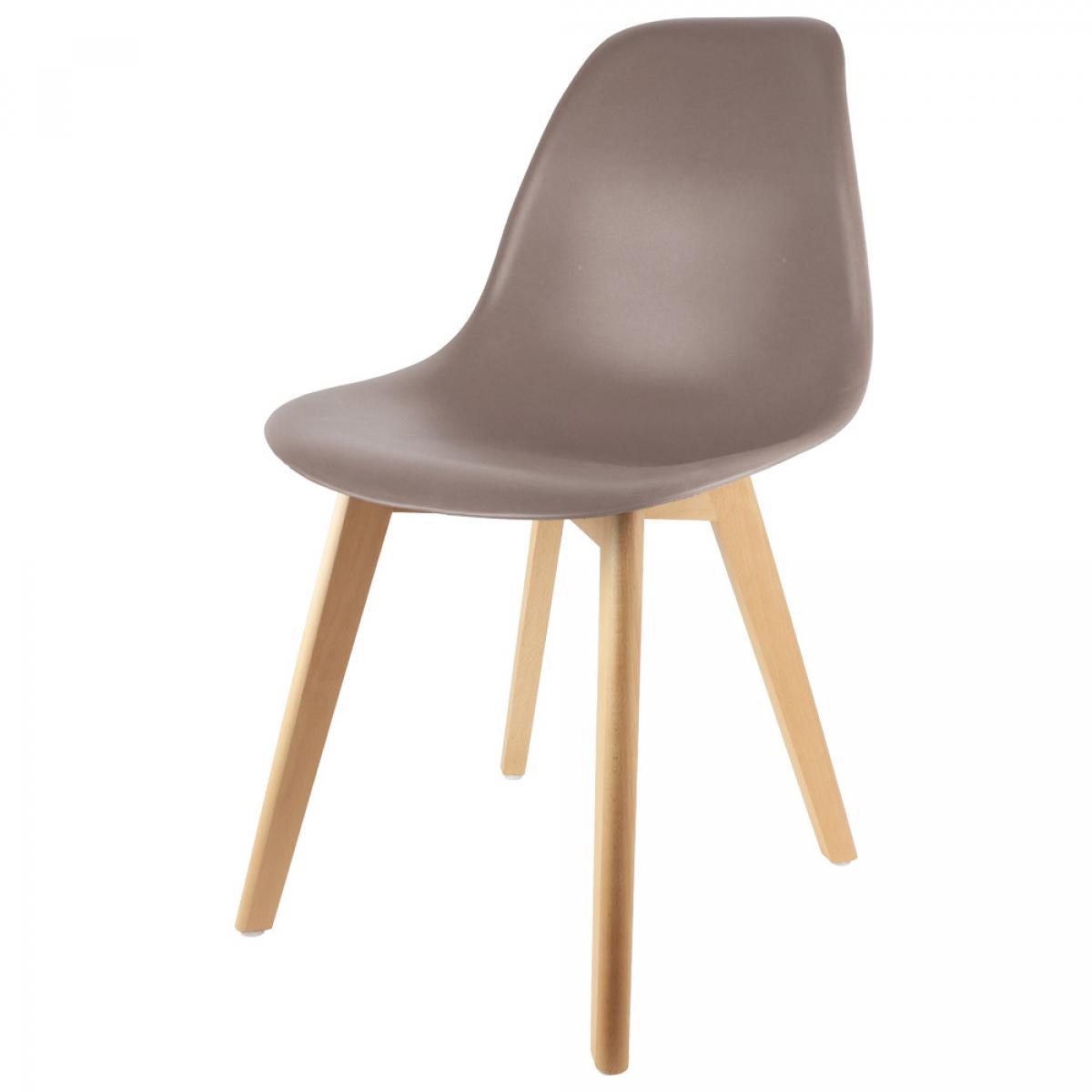 Set 4 sillas escandinava marrón