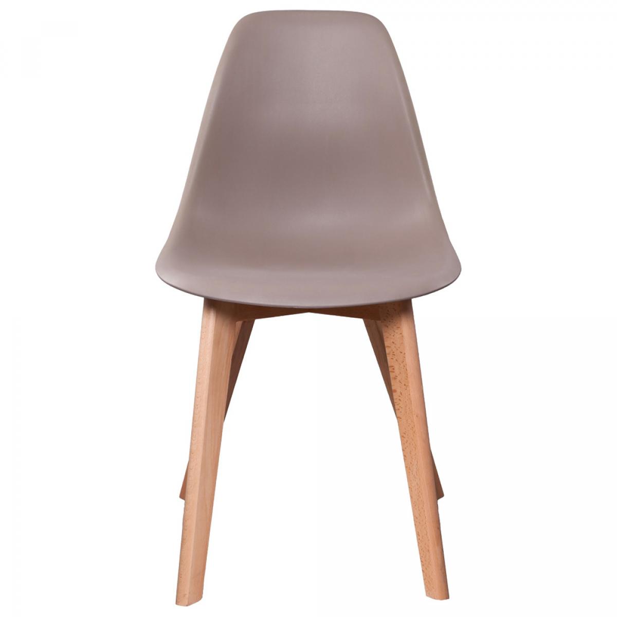 Set 4 sillas escandinava marrón