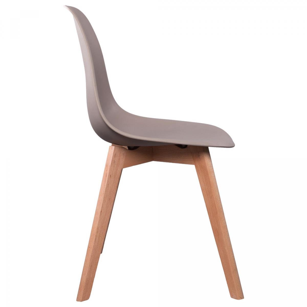 Set 4 sillas escandinava marrón