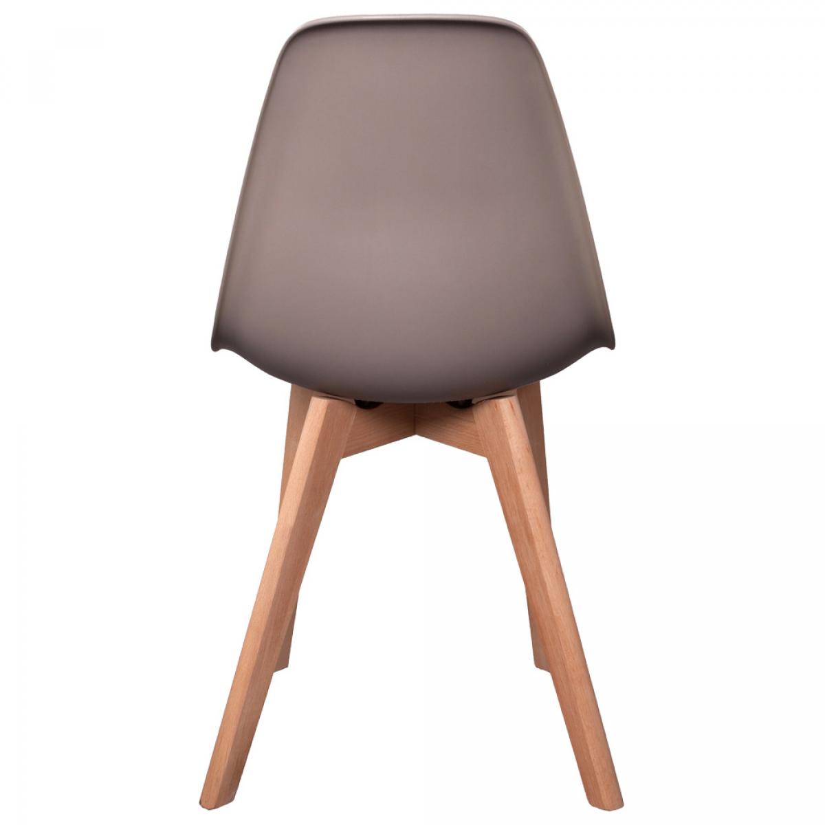 Set 4 sillas escandinava marrón