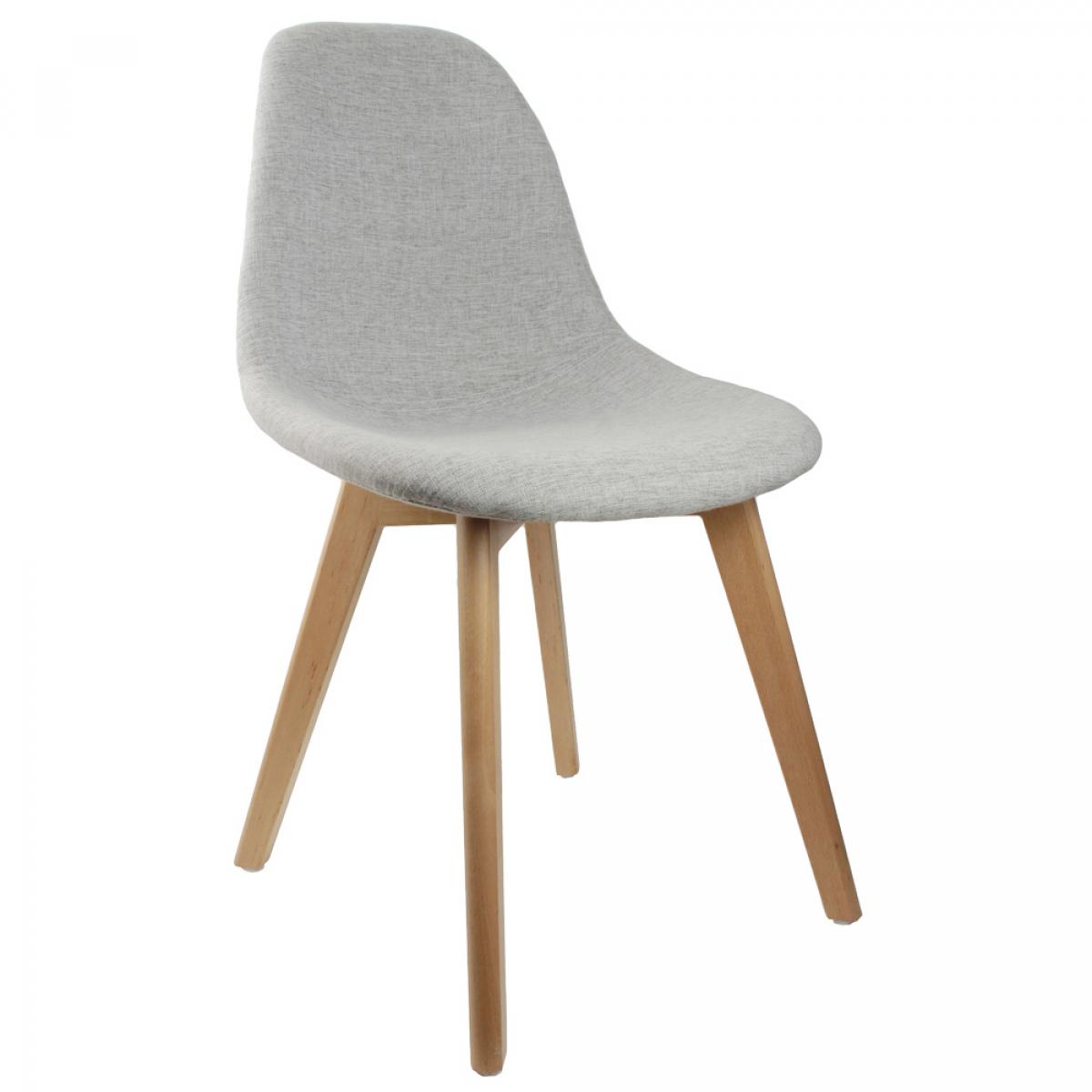 Set 2 sillas 47x53x87,2 cm tela gris