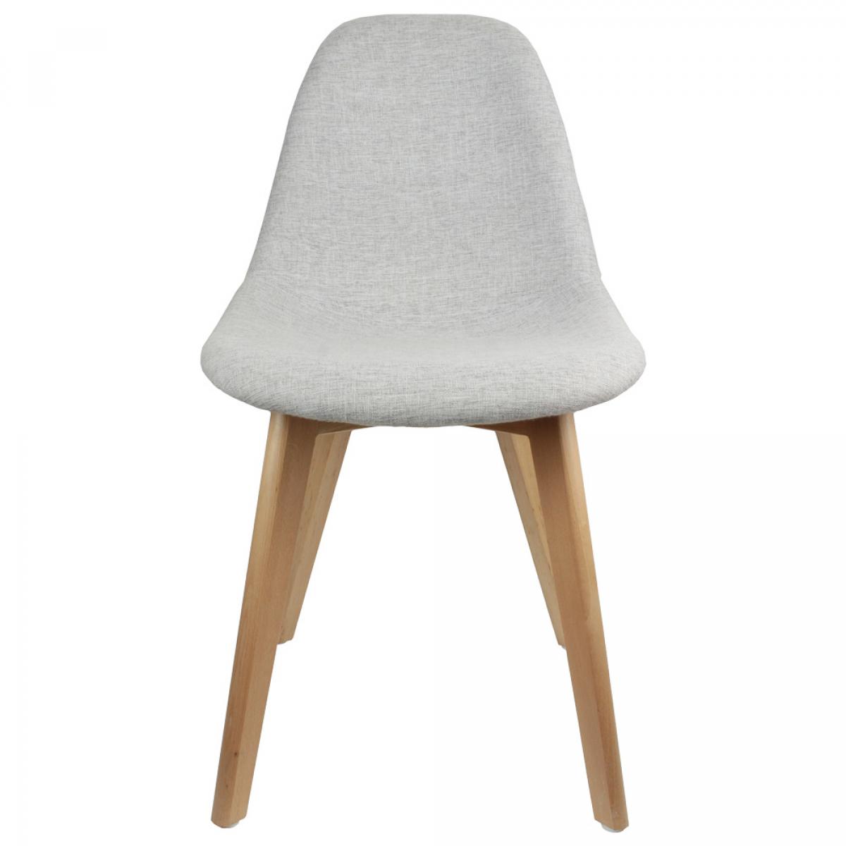 Set 2 sillas 47x53x87,2 cm tela gris