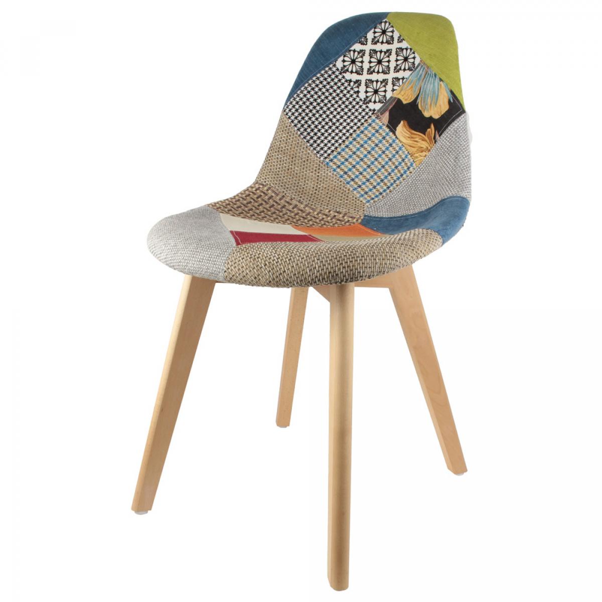 Set 4 sillass patchwork 87x54x47 cm