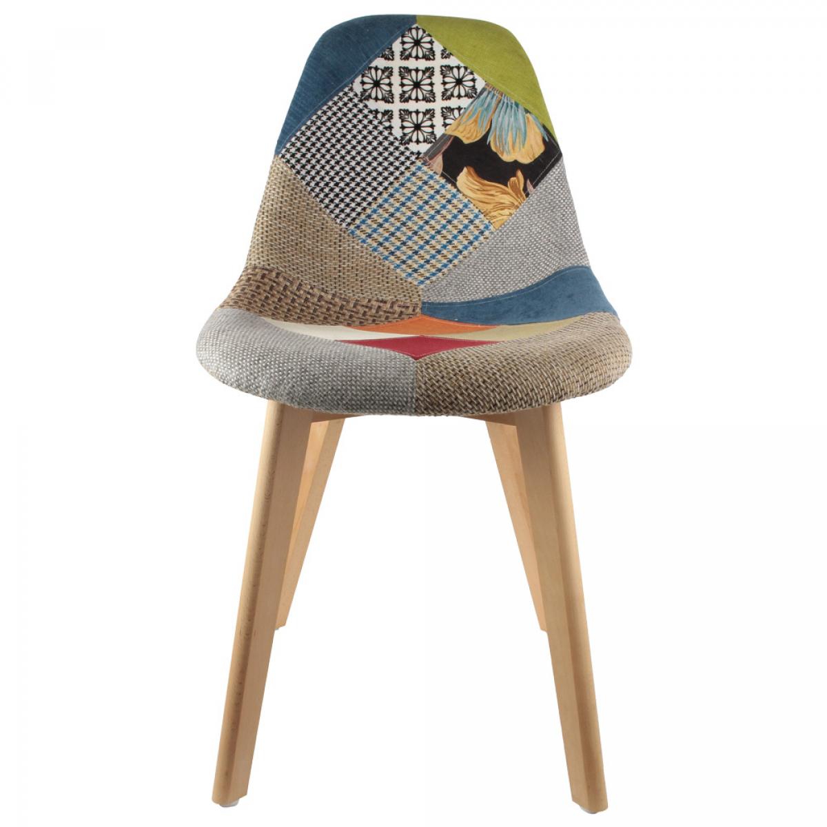 Set 4 sillass patchwork 87x54x47 cm