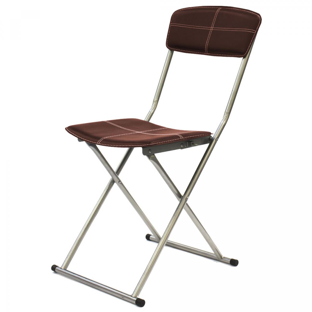 Set 4 sillas plegable marrón