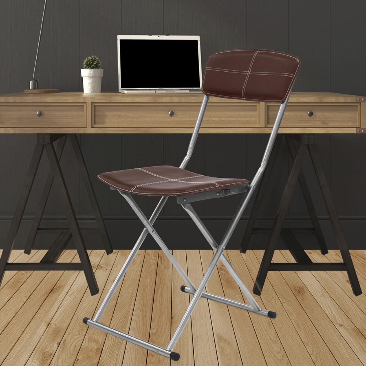 Set 4 sillas plegable marrón