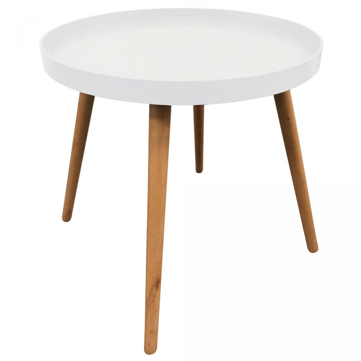 Mesa d.50 h.40 cm blanca