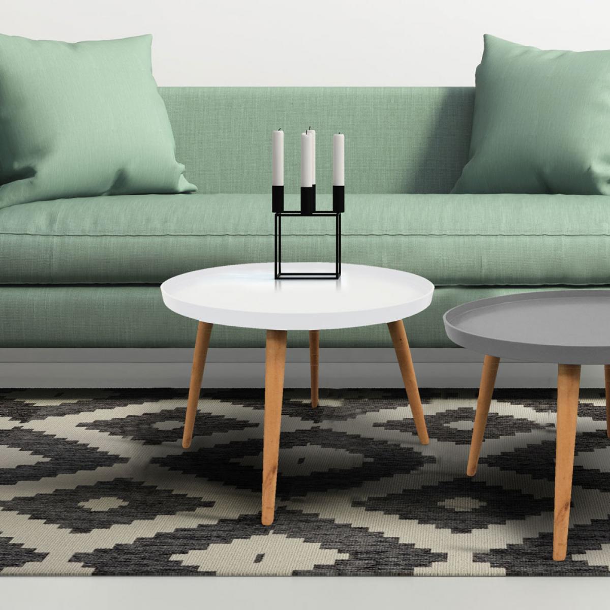 Mesa d.50 h.40 cm blanca