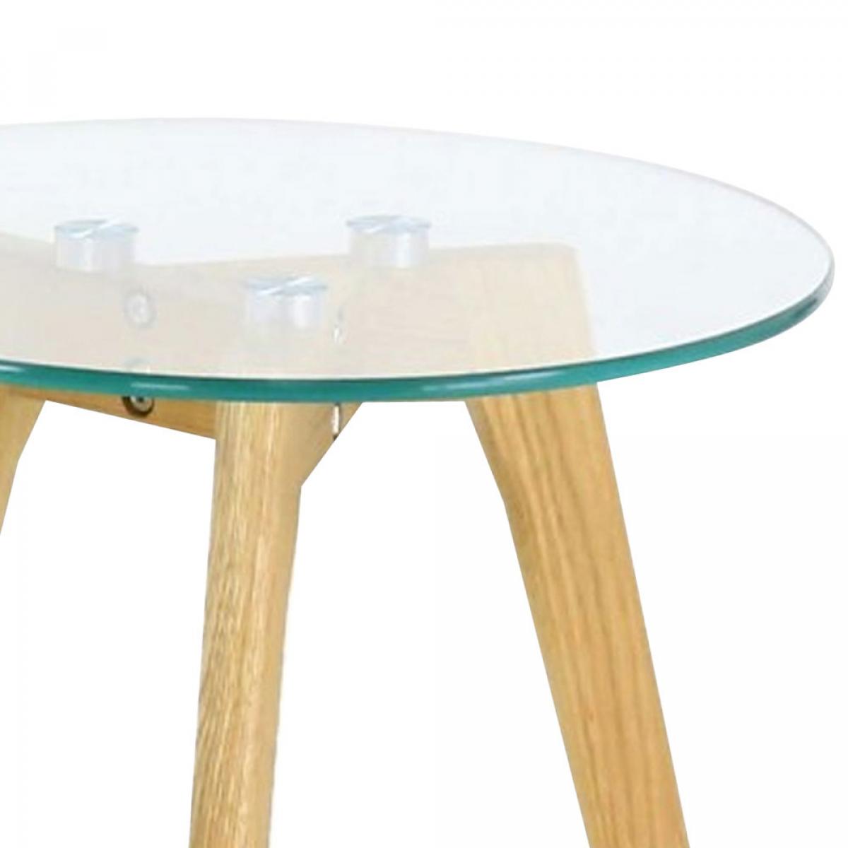 Jgo. 2 mesas cristal redondas