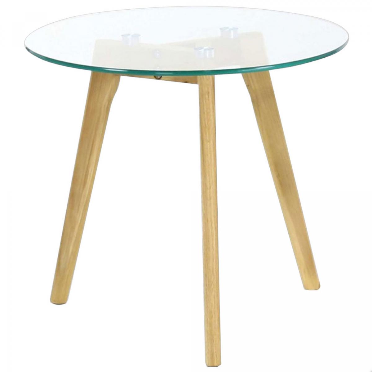 Jgo. 2 mesas cristal redondas