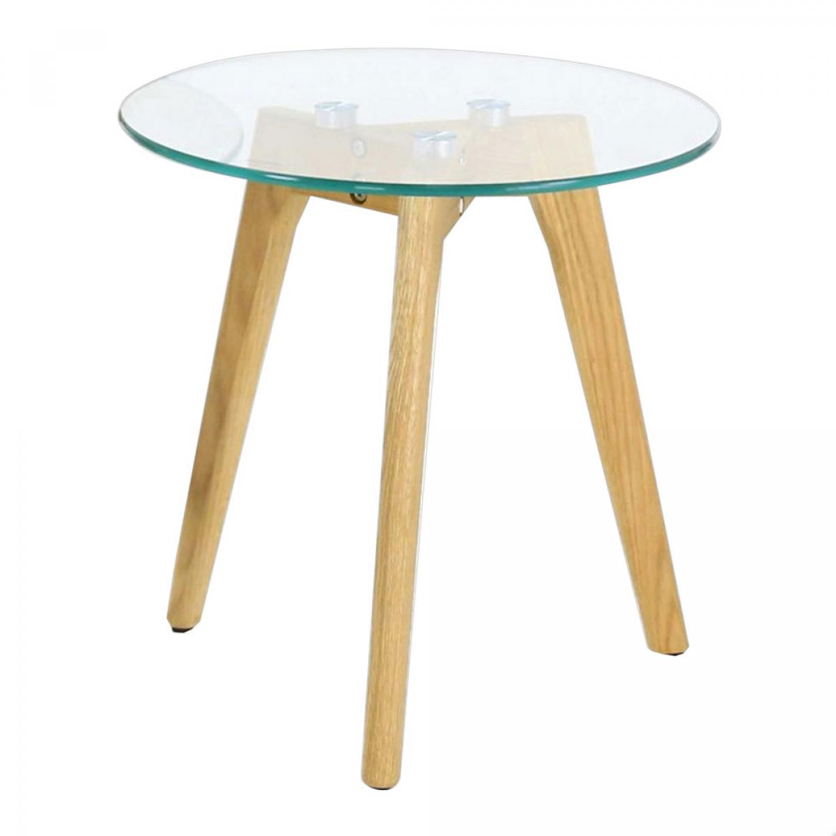 Jgo. 2 mesas cristal redondas