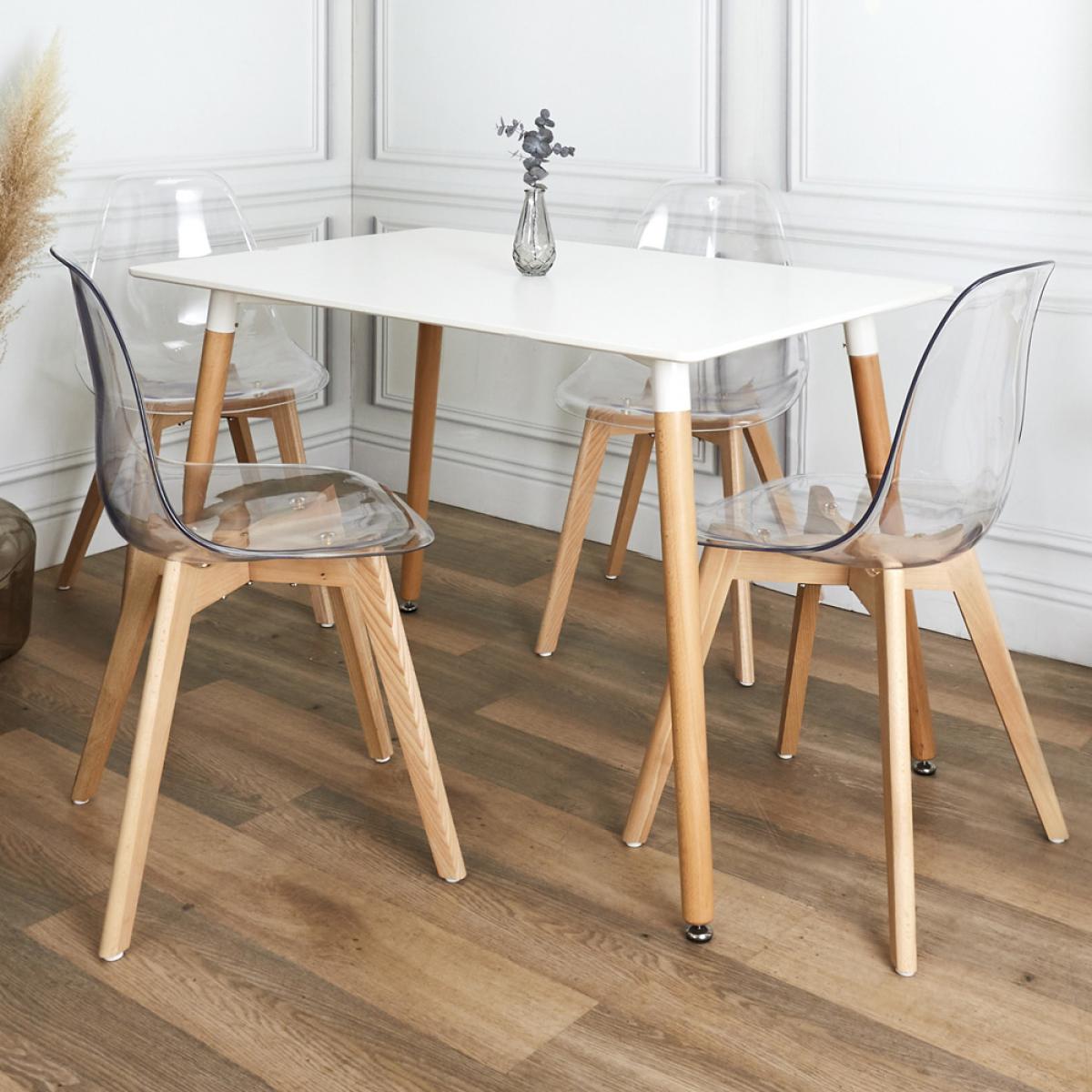 Mesa rectangular blanca