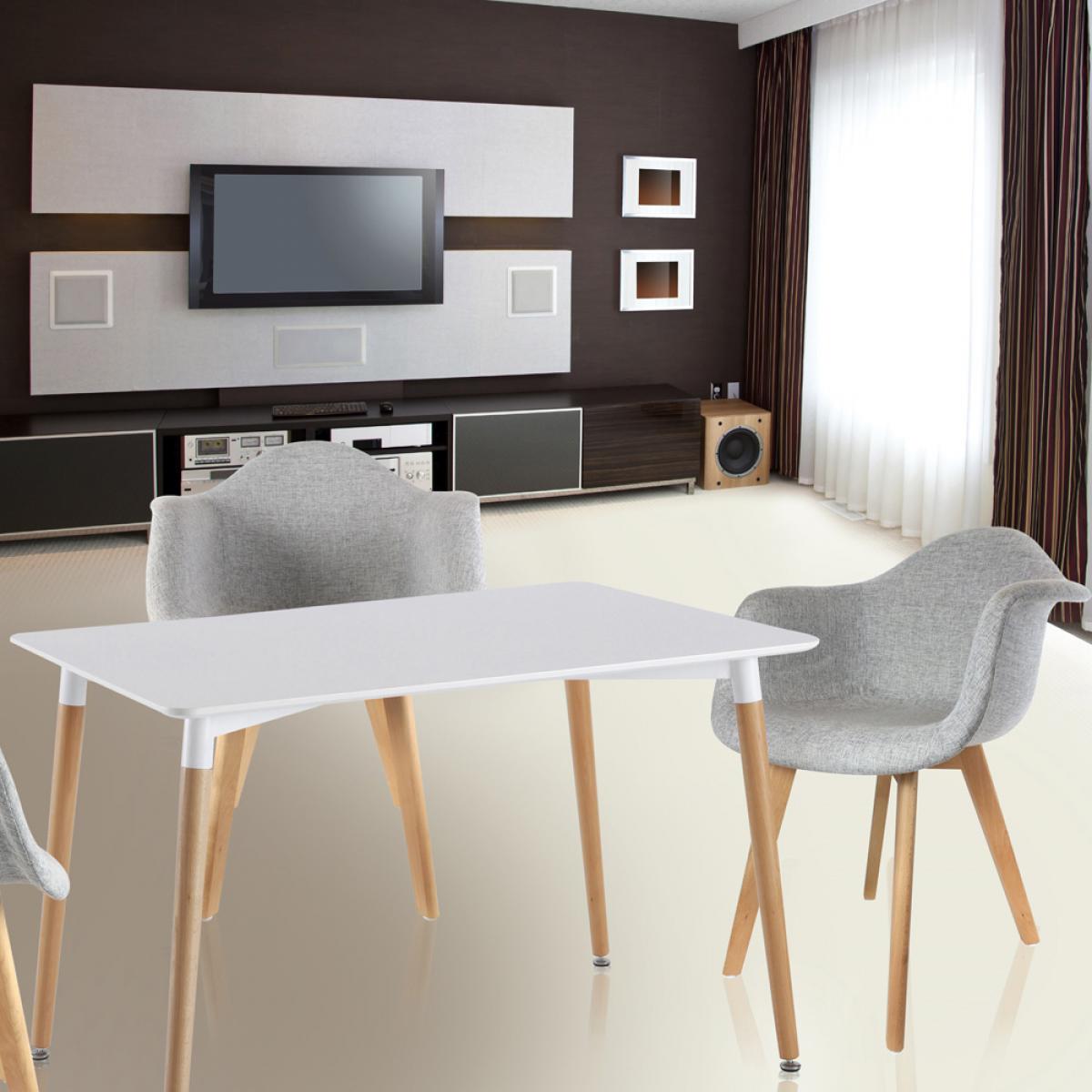 Mesa rectangular blanca