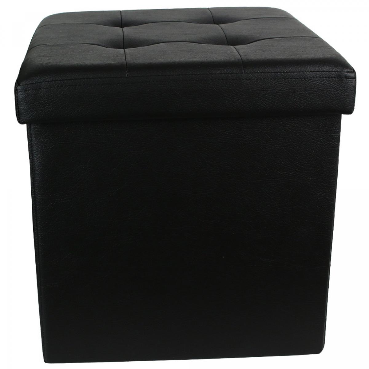 Caja puf plegable negro