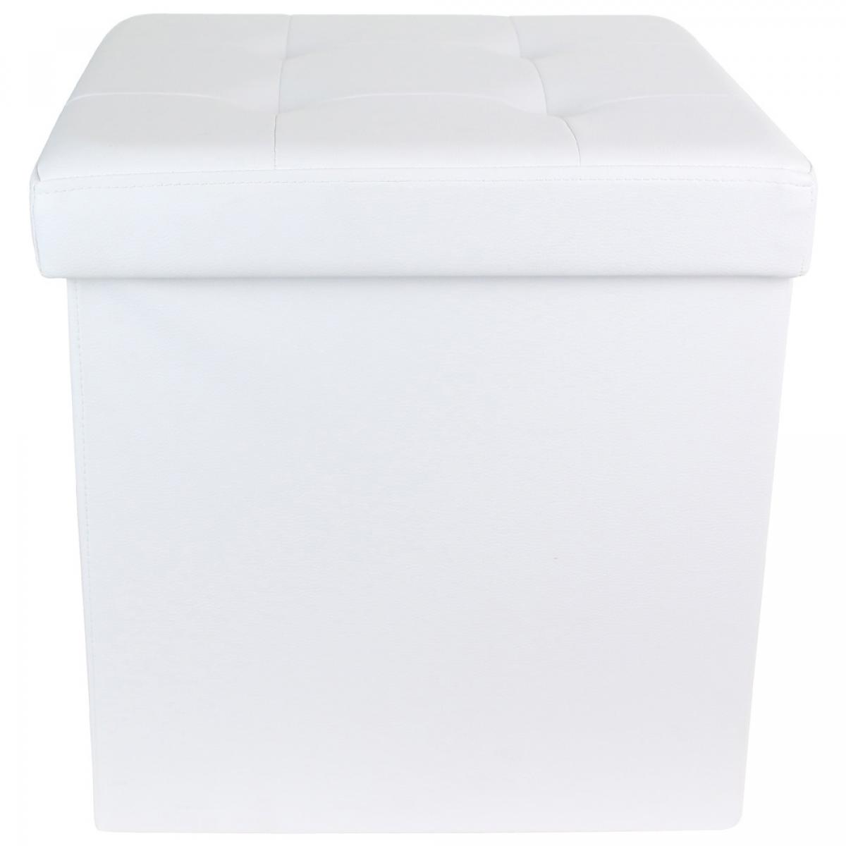 Caja puf plegable blanco